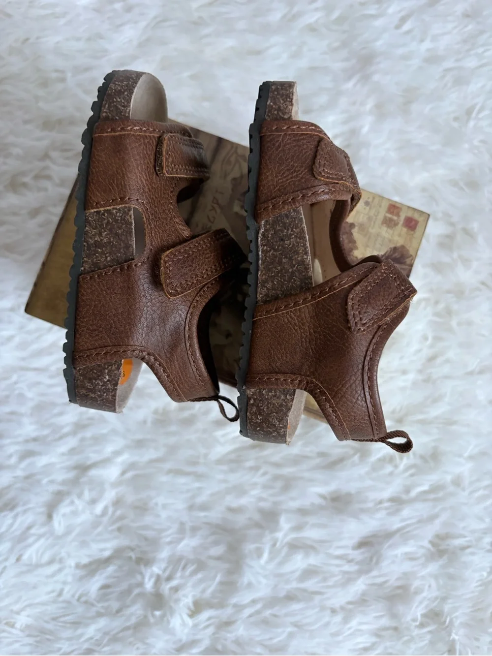 Carter's Brown Toddler Adjustable Strap Sandals